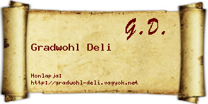 Gradwohl Deli névjegykártya